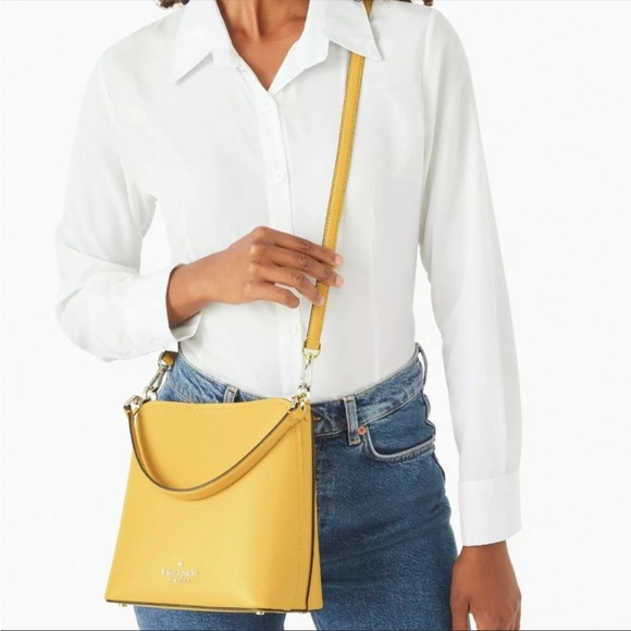 Authentic Kate Spade Daylight Yellow Small Bucket Bag - Picture 3 of 12